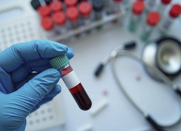Coleta de sangue para hemograma na CEMED Campina Grande